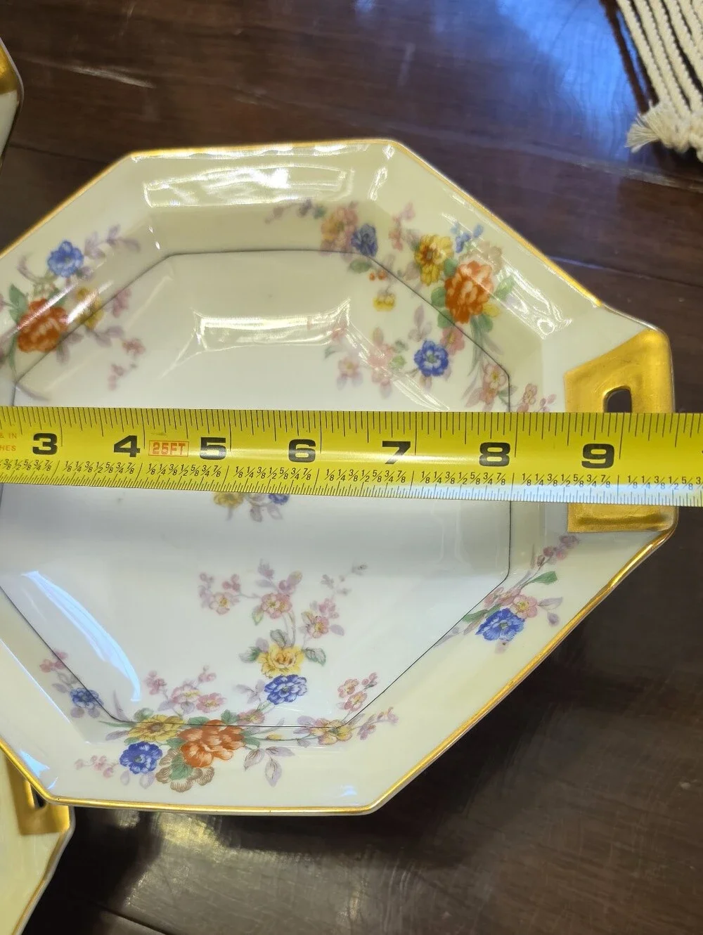 Theodore Haviland Limoges Jewel 3pc Serving Lot Octagonal Bowls & Platter 1920s